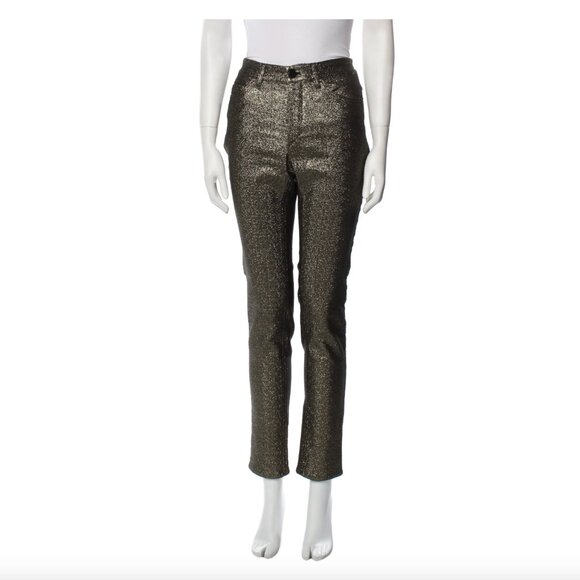 Isabel Marant Pants - Isabel Marant Slim Metallic Gold Pants S